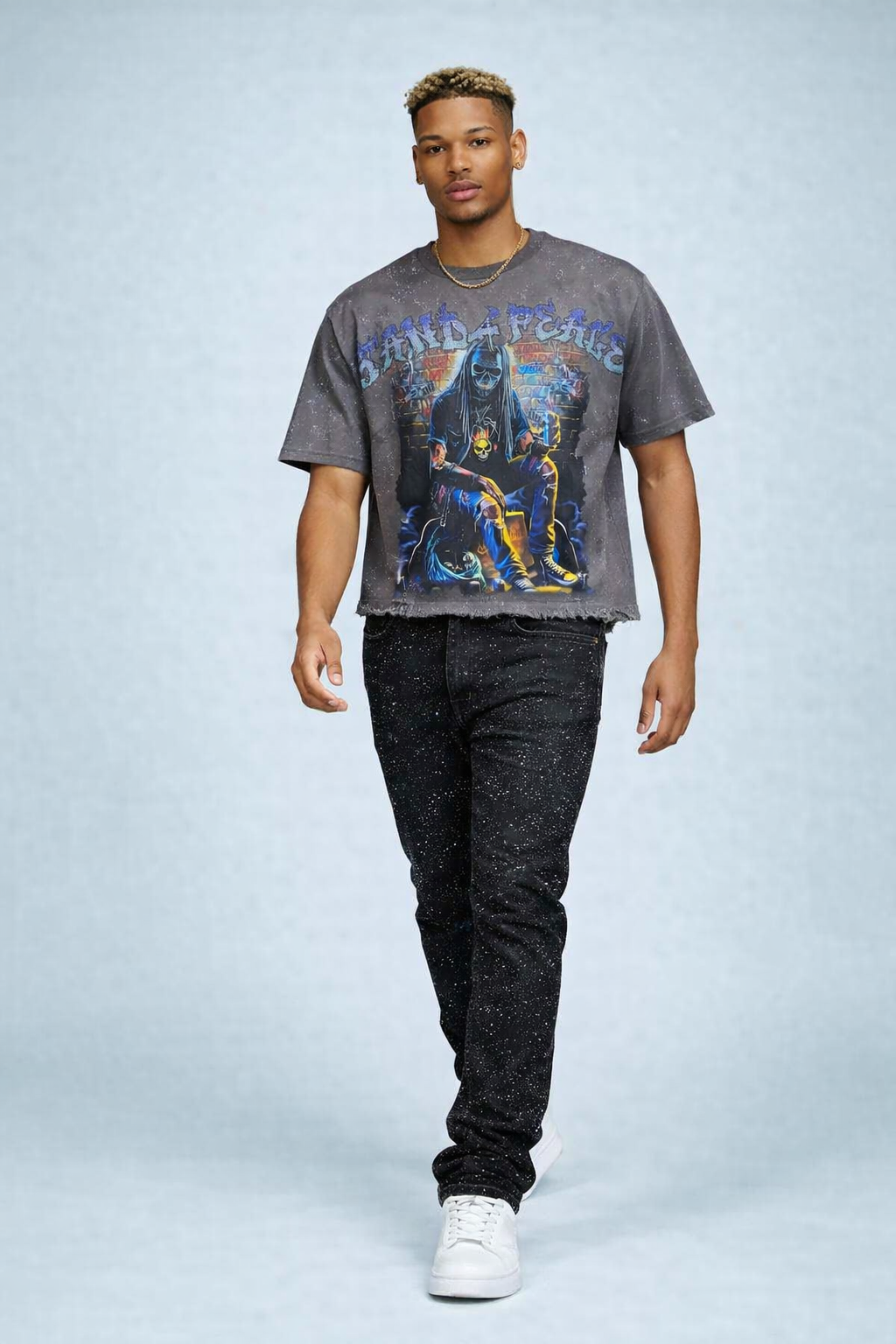 BKYS-T1330-Stand 4 Peace Cropped Tee - Pioneer Apparel