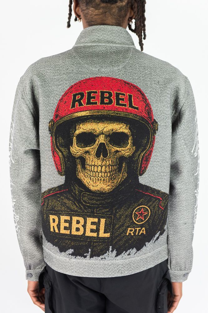 REB-152550-Skull Tapestry LT Jacket - Pioneer Apparel