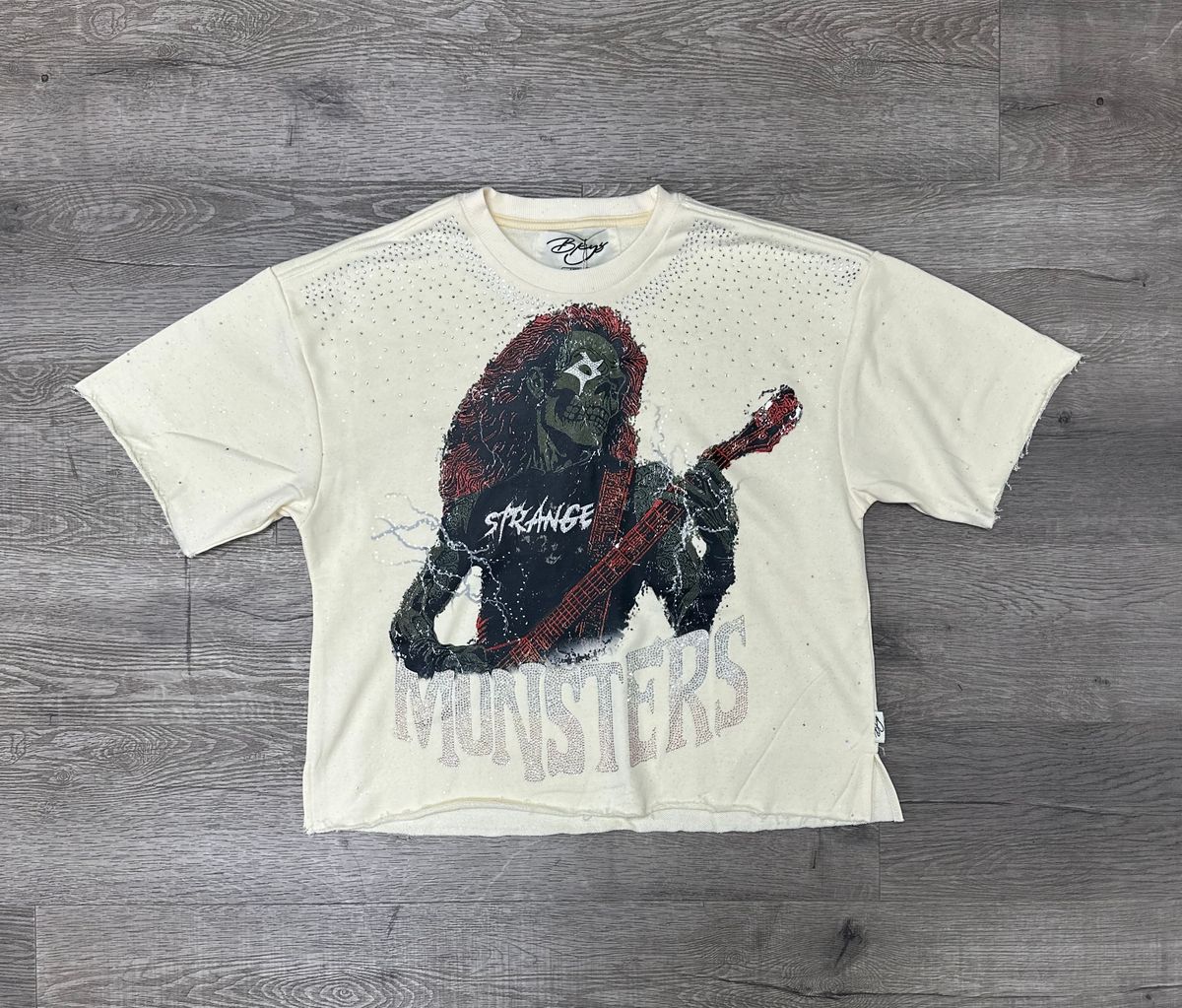 BKYS-T1324R-Monsters Cropped Tee - Pioneer Apparel