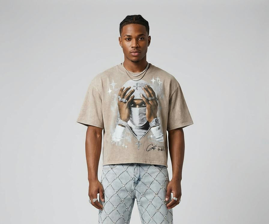 ACC-A107CROP-Born To Be A Goat Crop Tee - Pioneer Apparel